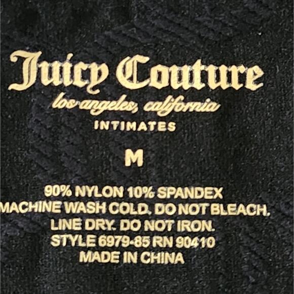 Juicy Couture Black Patterned Bralette Size Medium - Picture 3 of 4